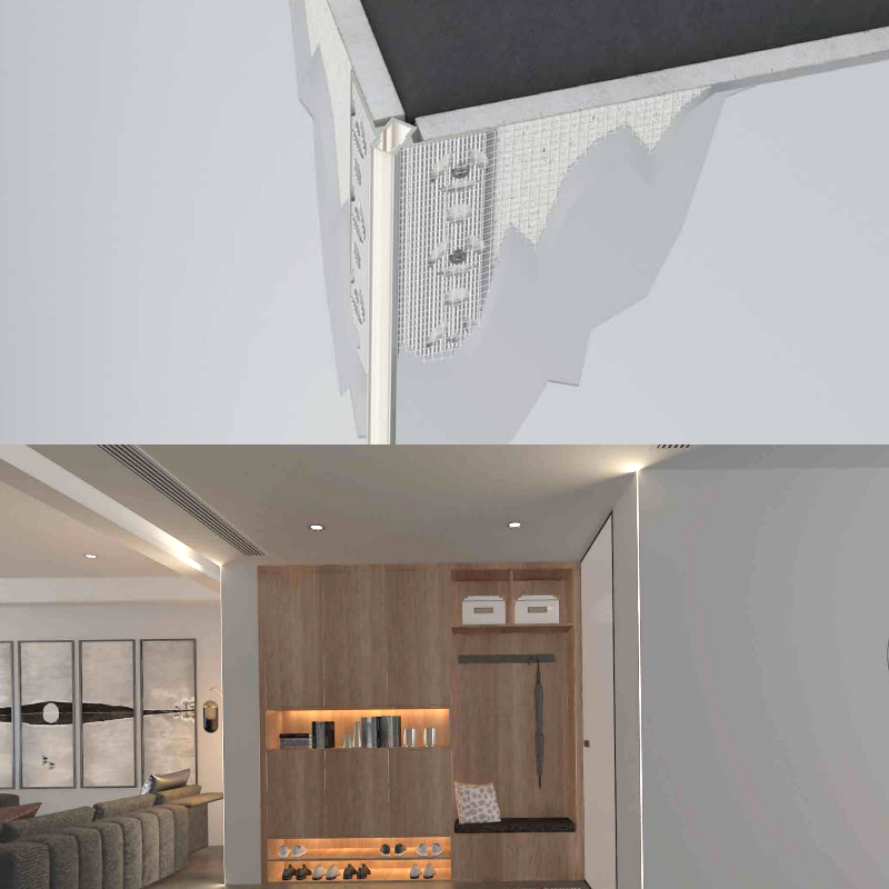 Mud In LED Outside Corner Moulding For 5mm Strip Light Mud In LED Outside Corner Moulding For 5mm Strip Light